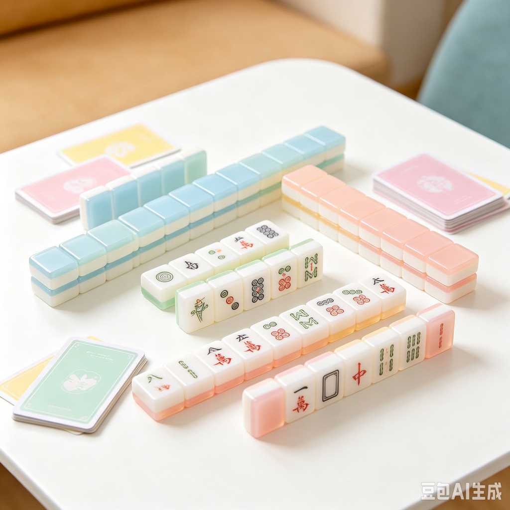 colorful mini mahjong tiles